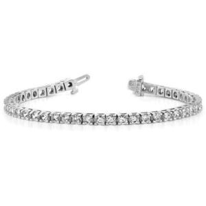 True Origin White Gold 1 1/4 carat Lab Grown Diamond VS/SI D E F Tennis Bracelet